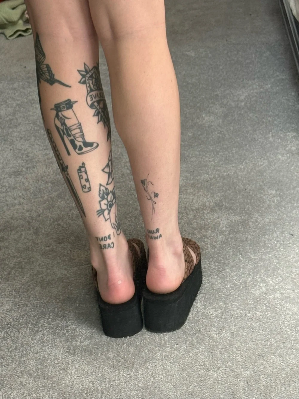Leopard Print Double-Strap Platform Slide
